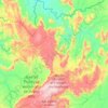 Mapa topográfico Cavalcante, altitude, relevo