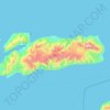 Mapa topográfico Alor Island, altitude, relevo