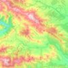 Mapa topográfico Truchas, altitude, relevo