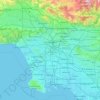 Mapa topográfico Los Angeles, altitude, relevo