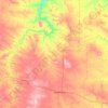 Mapa topográfico Slope County, altitude, relevo