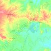 Mapa topográfico Ébano, altitude, relevo