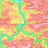 Mapa topográfico Dinant, altitude, relevo