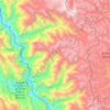 Mapa topográfico Bolívar, altitude, relevo