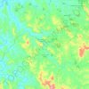 Mapa topográfico Fortuna de Minas, altitude, relevo