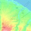 Mapa topográfico Itarema, altitude, relevo