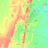 Mapa topográfico Jacobina, altitude, relevo