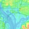 Mapa topográfico Ward 6, altitude, relevo