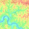 Mapa topográfico Inhangapi, altitude, relevo