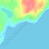 Mapa topográfico Belle Aways Cove, altitude, relevo
