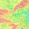 Mapa topográfico Berkshire, altitude, relevo