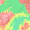 Mapa topográfico Upper Peninsula, altitude, relevo