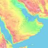 Mapa topográfico péninsule Arabique, altitude, relevo