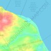 Mapa topográfico Icapuí, altitude, relevo