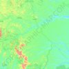 Mapa topográfico Itabela, altitude, relevo