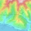 Mapa topográfico Pieve Ligure, altitude, relevo