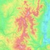 Mapa topográfico Beaujolais, altitude, relevo