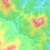 Mapa topográfico Ouro Fino de Baixo, altitude, relevo