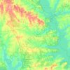 Mapa topográfico Sabine County, altitude, relevo