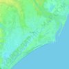 Mapa topográfico Regência, altitude, relevo