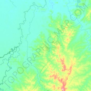 Mapa topográfico Sandolândia, altitude, relevo