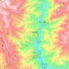 Mapa topográfico 鲁掌镇, altitude, relevo