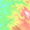 Mapa topográfico Meana/Meana Sardo, altitude, relevo