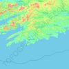Mapa topográfico West Cork, altitude, relevo
