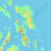 Mapa topográfico Eastern Visayas, altitude, relevo