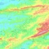 Mapa topográfico Conceição das Pedras, altitude, relevo