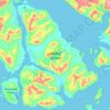 Mapa topográfico Mitkof Island, altitude, relevo
