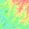 Mapa topográfico São Pedro do Ivaí, altitude, relevo