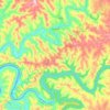 Mapa topográfico Piratuba, altitude, relevo