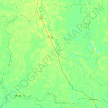 Mapa topográfico Sherpur (Bogra), altitude, relevo
