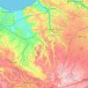 Mapa topográfico Pays d’Auge, altitude, relevo