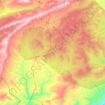 Mapa topográfico M'Sara, altitude, relevo
