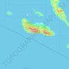 Mapa topográfico Guadalcanal, altitude, relevo