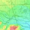 Mapa topográfico Fuchū, altitude, relevo