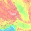 Mapa topográfico Kerman, altitude, relevo
