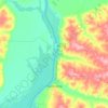 Mapa topográfico Rio Paraná, altitude, relevo