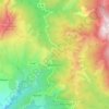 Mapa topográfico Bustanico, altitude, relevo