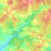 Mapa topográfico La Chapelle-Montmoreau, altitude, relevo