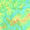 Mapa topográfico São Silvestre de Jacareí, altitude, relevo