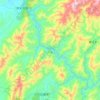 Mapa topográfico 涔天河水库, altitude, relevo