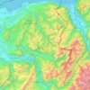 Mapa topográfico Massifs du Chablais, du Haut-Giffre et des Aiguilles Rouges, altitude, relevo