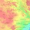Mapa topográfico Telangana, altitude, relevo