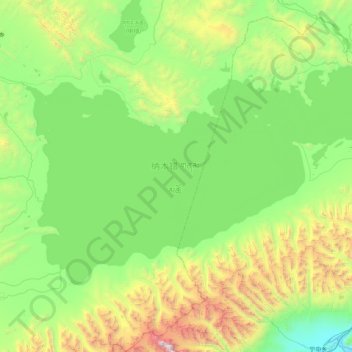 Mapa topográfico གནམ་མཚོ་ (纳木错), altitude, relevo