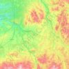 Mapa topográfico Cher, altitude, relevo