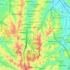 Mapa topográfico Cursino, altitude, relevo