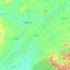 Mapa topográfico État de Benue, altitude, relevo